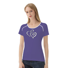 Load image into Gallery viewer, TI Amo I love you - Exclusive Brand - Butterfly Bush 2 - Double White Heart - Women&#39;s T shirt - Sizes XS-2XL
