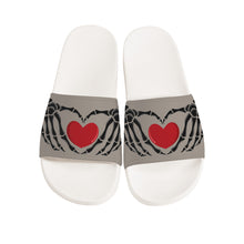 Load image into Gallery viewer, Ti Amo I love you - Exclusive Brand - Zombie - Skeleton Hands with Heart -  Slide Sandals - White Soles
