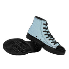 Load image into Gallery viewer, Ti Amo I love you - Exclusive Brand - Powder Blue Denim - High Top Canvas Shoes - Black  Soles
