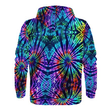 Load image into Gallery viewer, Ti Amo I love you - Exclusive Brand  - Women&#39;s Rainbiw Tie-Dye - Zipper Hoodie
