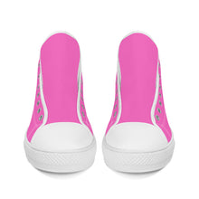 Load image into Gallery viewer, Ti Amo I love you - Exclusive Brand - Hot Pink - High-Top Canvas - White Soles
