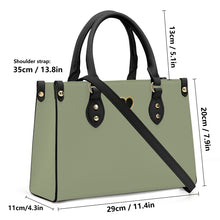 Load image into Gallery viewer, Ti Amo I love you - Exclusive Brand - Sage - Luxury Womens PU Tote Bag - Black Straps
