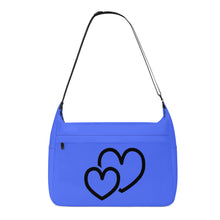 Load image into Gallery viewer, Ti Amo I love you - Exclusive Brand - Blueberry 2 - Double Black Heart - Journey Computer Shoulder Bag
