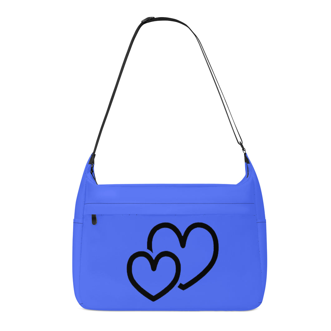 Ti Amo I love you - Exclusive Brand - Blueberry 2 - Double Black Heart - Journey Computer Shoulder Bag