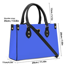 Load image into Gallery viewer, Ti Amo I love you - Exclusive Brand - Neon Blue - Luxury Womens PU Tote Bag - Black Straps
