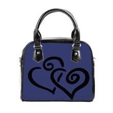 Load image into Gallery viewer, Ti Amo I love you - Exclusive Brand - Rhino - Double Black Heart -  Shoulder Handbag
