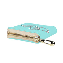 Load image into Gallery viewer, Ti Amo I love you - Exclusive Brand - Ice Cold  - Double White Heart - PU Leather -  Zipper Card Holder
