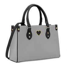 Load image into Gallery viewer, Ti Amo I love you - Exclusive Brand - Silver Chalice - Luxury Womens PU Tote Bag - Black Straps
