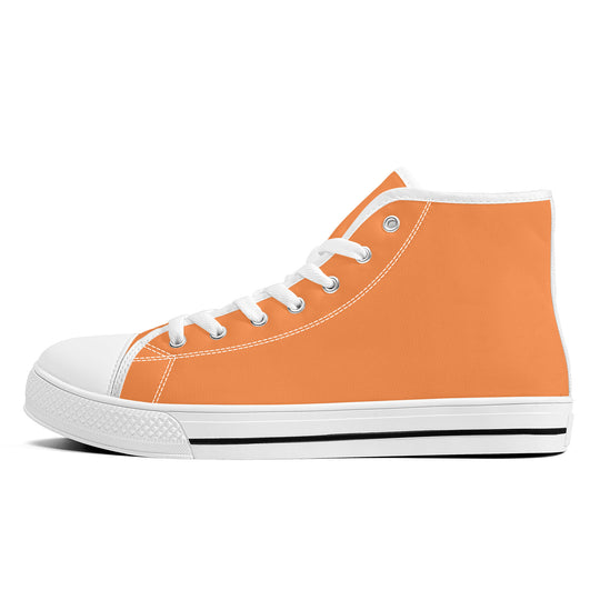 Ti Amo I love you - Exclusive Brand - Coral - High-Top Canvas Shoes - White Soles