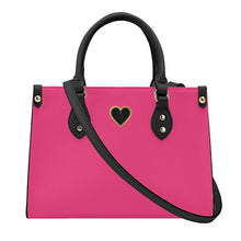 Load image into Gallery viewer, Ti Amo I love you - Exclusive Brand - Pink Lemonaide - Luxury Womens PU Tote Bag - Black Straps
