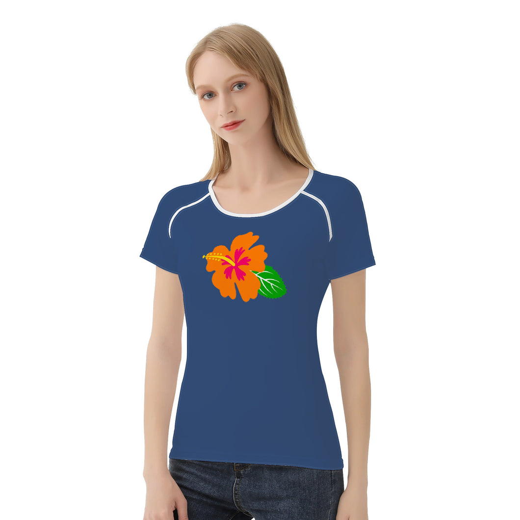 Ti Amo I love you - Exclusive Brand  - San Juan - Hawaiian Flower - Women's T shirt - Sizes XS-2XL