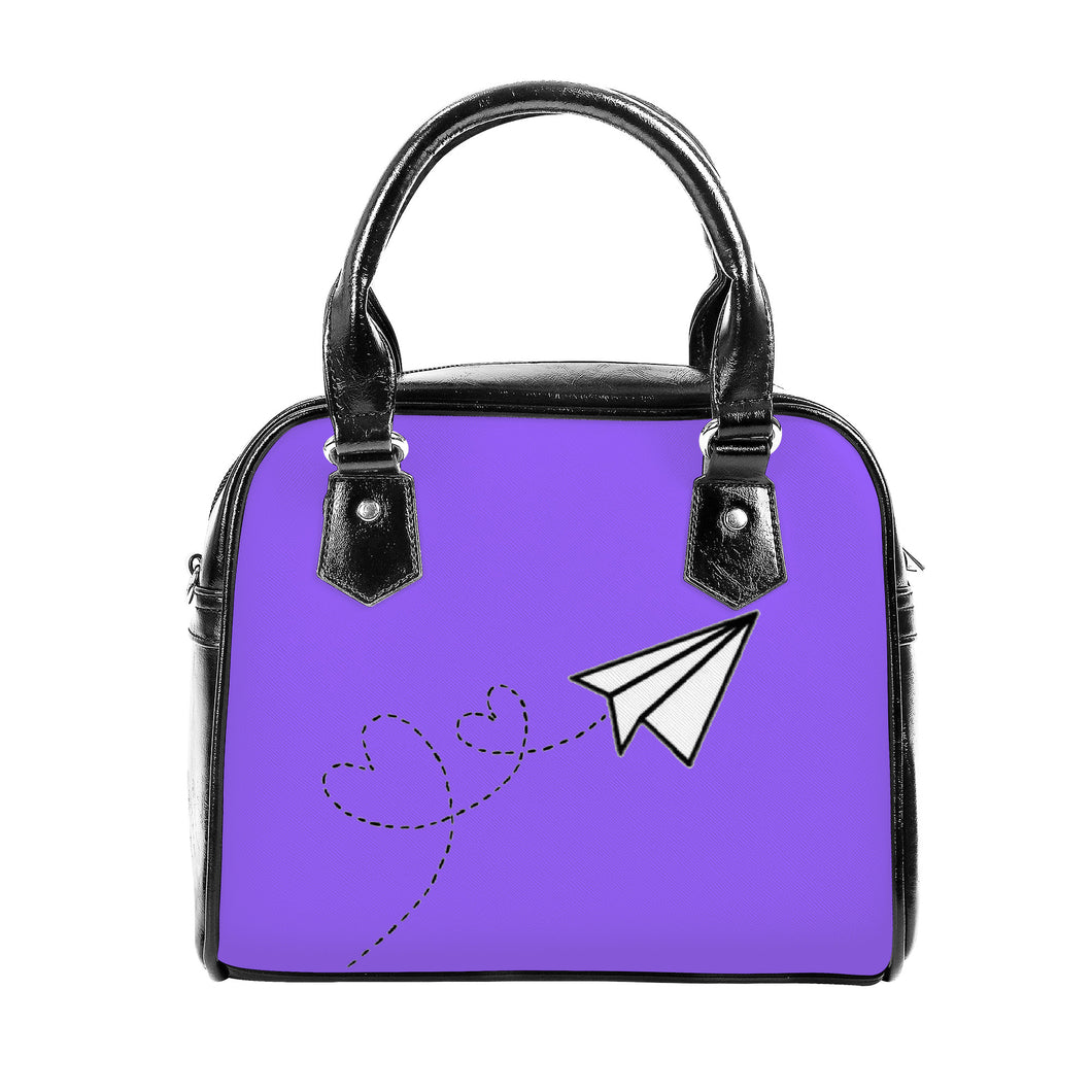 Ti Amo I love you - Exclusive Brand - Heliotrope 3 - Paper Airplane - Shoulder Handbag