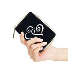 Load image into Gallery viewer, Ti Amo I love you - Exclusive Brand - Bunker - Double White Heart - PU Leather - Zipper Card Holder
