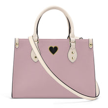 Load image into Gallery viewer, Ti Amo I love you - Exclusive Brand - Pinkish Grey - Luxury Womens PU Tote Bag - Cream Straps
