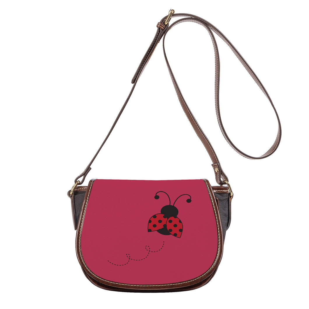 Ti Amo I love you - Exclusive Brand - Viva Magenta - Ladybug - Saddle Bag