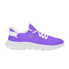 Load image into Gallery viewer, Ti Amo I love you - Exclusive Brand - Heliotrope 3 - Double Heart - Womens Mesh Knit Shoes - White Soles
