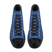 Load image into Gallery viewer, Ti Amo I love you - Exclusive Brand -  Forever in Blue Jeans - High Top Canvas Shoes - Black  Soles
