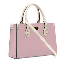 Load image into Gallery viewer, Ti Amo I love you - Exclusive Brand - Pinkish Grey - Luxury Womens PU Tote Bag - Cream Straps
