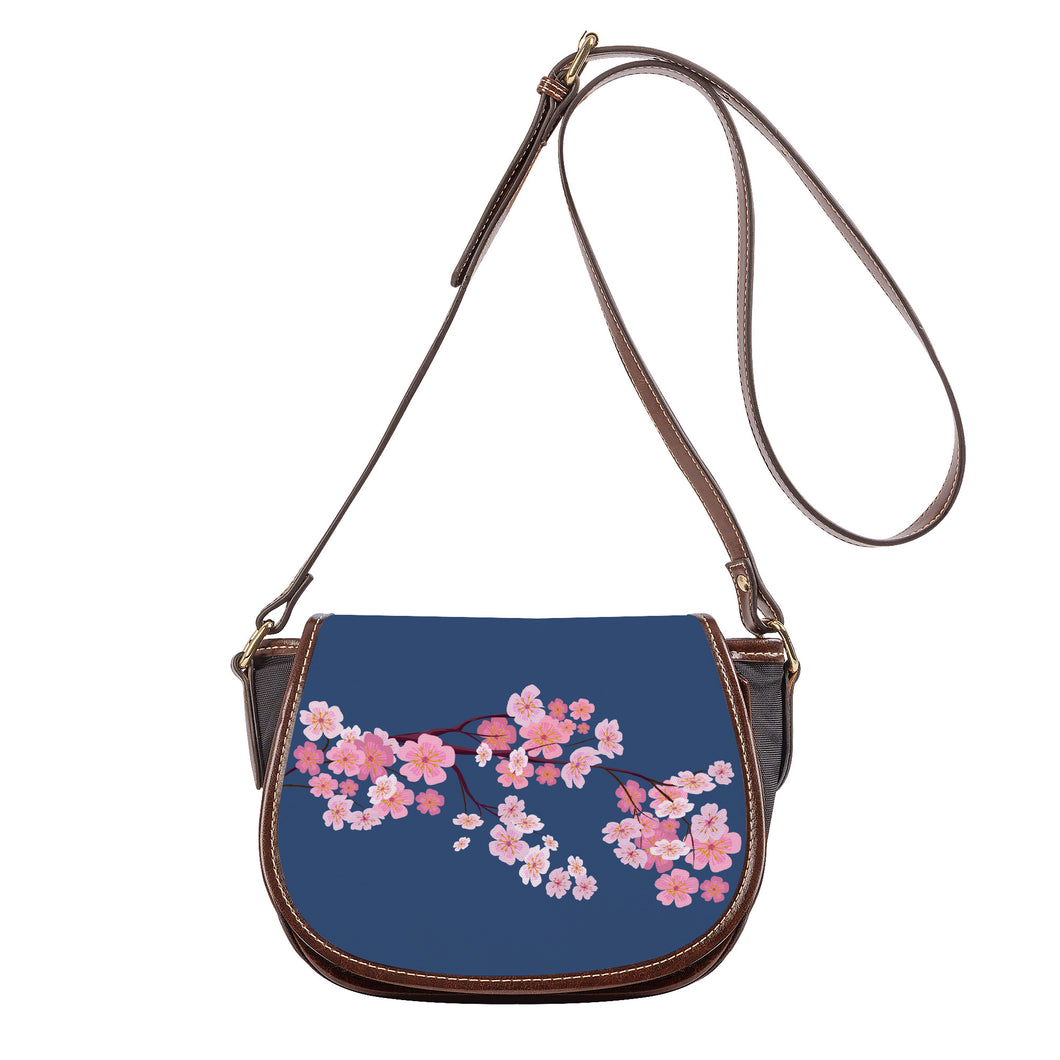 Ti Amo I love you - Exclusive Brand - San Juan - Pink Floral Branch - Saddle Bag