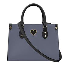 Load image into Gallery viewer, Ti Amo I love you - Exclusive Brand - Mist Blue - Luxury Womens PU Tote Bag - Black Straps
