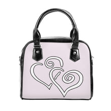 Load image into Gallery viewer, Ti Amo I love you - Prim - Double White Heart - Shoulder Handbag
