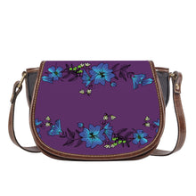 Load image into Gallery viewer, Ti Amo I love you - Exclusive Brand - Bossanova 2 - Blue Floral - Saddle Bag
