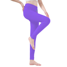 Load image into Gallery viewer, Ti Amo I love you - Exclusive Brand - Heliotrope 3 - Pastel Lettering - Yoga Leggings
