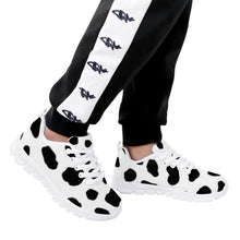 Load image into Gallery viewer, Ti Amo I love you - Exclusive Brand - White with Black Cow Spots - Kids Sneakers - White Soles
