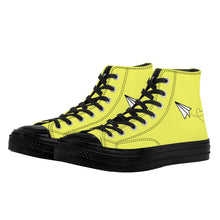 Load image into Gallery viewer, Ti Amo I love you - Exclusive Brand - Sandy Yellow - Paper Airplane - High Top Canvas Shoes - Black Soles
