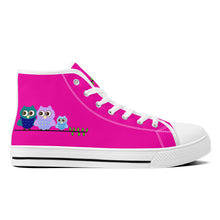 Load image into Gallery viewer, Ti Amo I love you  - Exclusive Brand - Hollywood Cerise - High-Top Canvas Shoes - White Soles
