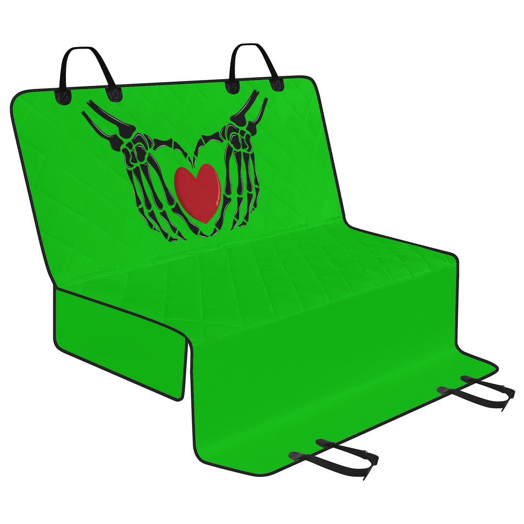 Ti Amo I love you - Exclusive Brand - Malachite - Skeleton Hands with Heart - Car Pet Seat Covers