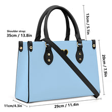 Load image into Gallery viewer, Ti Amo I love you - Exclusive Brand - Light Blue Jeans - Luxury Womens PU Tote Bag - Black Straps
