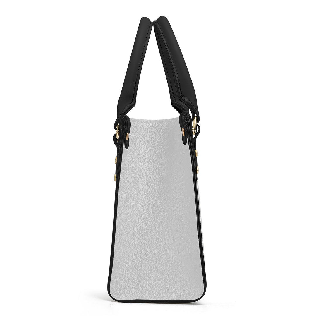Ti Amo I love you - Exclusive Brand - Alto Gray - Luxury Womens PU Tote Bag - Black Straps