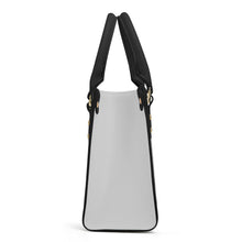 Load image into Gallery viewer, Ti Amo I love you - Exclusive Brand - Alto Gray - Luxury Womens PU Tote Bag - Black Straps
