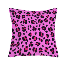 Load image into Gallery viewer, Ti Amo I love you - Exclusive Brand - Persian Pink with Cerise Leopard Spots - Pillow Covers
