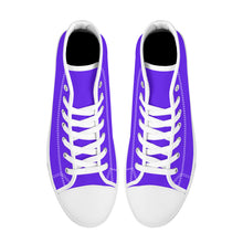 Load image into Gallery viewer, Ti Amo I love you - Exclusive Brand - Dark Purple- High-Top Canvas Shoes ⁶- White Soles
