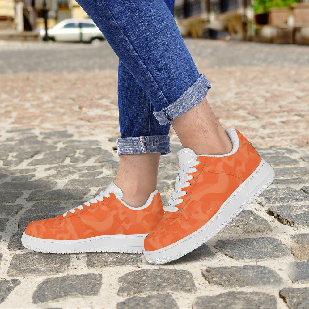 Ti Amo I love you - Exclusive Brand  - Orange Camouflage - Low Top Unisex Sneakers