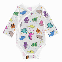 Load image into Gallery viewer, Ti Amo I love you - Exclusive Brand  - White - Sea Creatures -  Baby Long-Sleeve Bodysuit
