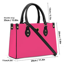 Load image into Gallery viewer, Ti Amo I love you - Exclusive Brand - Pink Lemonaide - Luxury Womens PU Tote Bag - Black Straps
