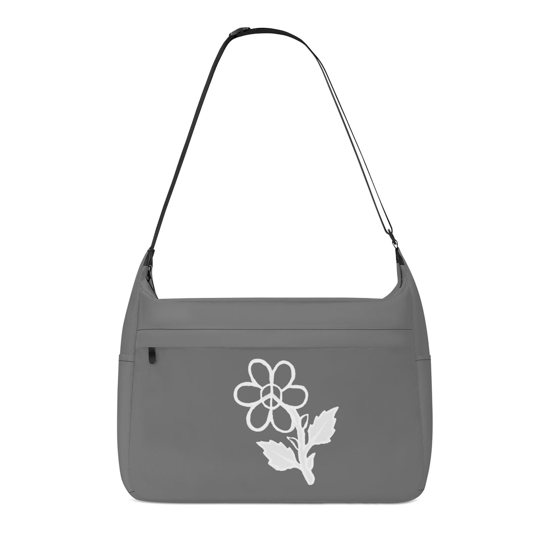 Ti Amo I love you - Exclusive Brand - Dove Gray - White Daisy - Journey Computer Shoulder Bag