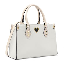 Load image into Gallery viewer, Ti Amo I love you - Exclusive Brand - Linen - Luxury Womens PU Tote Bag - Cream Straps
