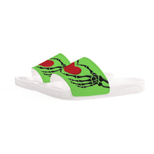 Load image into Gallery viewer, Ti Amo I love you - Exclusive Brand - Pastel Green - Skeleton Hands with Heart -  Slide Sandals - White Soles
