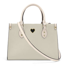 Load image into Gallery viewer, Ti Amo I love you - Exclusive Brand  - Eggshell - Luxury Womens PU Tote Bag - Cream Straps
