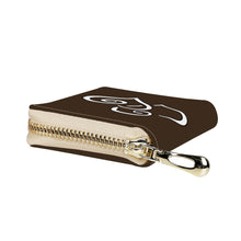 Load image into Gallery viewer, Ti Amo I love you - Exclusive Brand - Black Martin - Double White Heart - Zipper Card Holder
