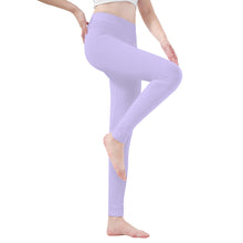 Load image into Gallery viewer, Ti Amo I love you - Exclusive Brand  - Lilac - White Daisy -  Yoga Leggings
