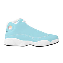 Load image into Gallery viewer, Ti Amo I love you - Exclusive Brand - Cyan Opaque  - Double Heart Logo - Mens / Womens - Unisex  Basketball Shoes - White Laces
