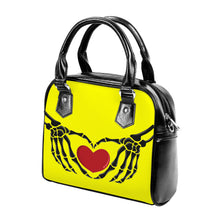 Load image into Gallery viewer, Ti Amo I love you  - Exclusive Brand - Yellow - Skeleton Hands with Heart - Shoulder Handbag
