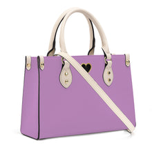 Load image into Gallery viewer, Ti Amo I love you - Exclusive Brand - Purple Dragon - Luxury Womens PU Tote Bag - Cream Straps
