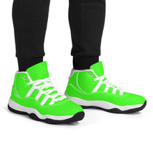 Load image into Gallery viewer, Ti Amo I love you - Exclusive Brand - Florescent Green- High Top Air Retro Sneakers - White Laces
