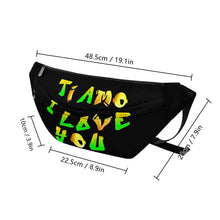 Load image into Gallery viewer, Ti Amo I love you - Exclusive Brand - Hip Hop Lettering - Large Fanny Bag
